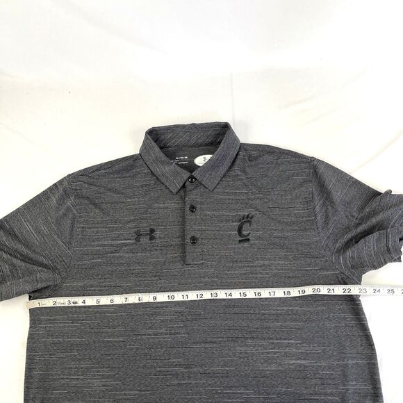 Mens Under Armour Cincinnati Bearcats Short Sleev Polo Shirt Size XL Charcoal - Picture 4 of 8